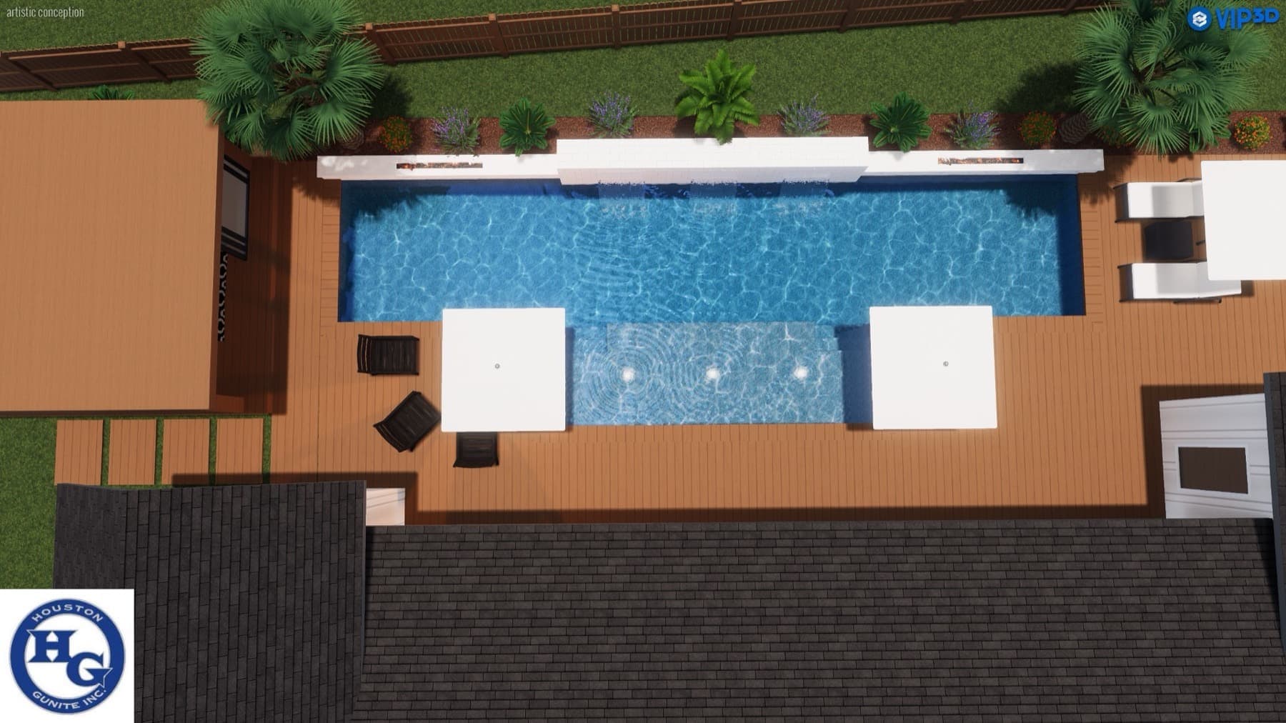 Pool design layout for a luxury residential project
