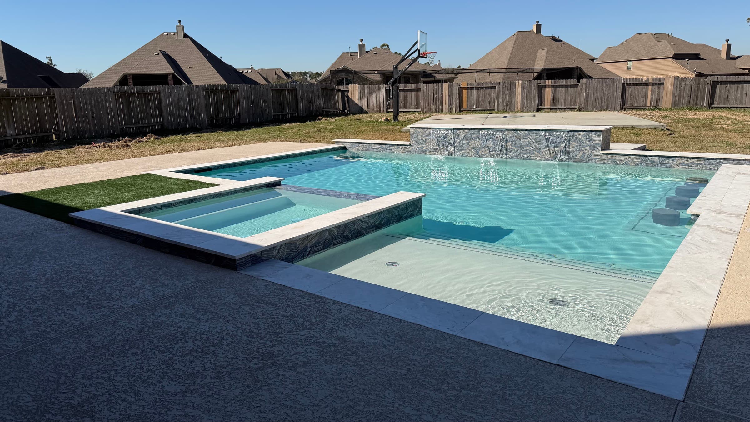 Luxury pool and outdoor living environment