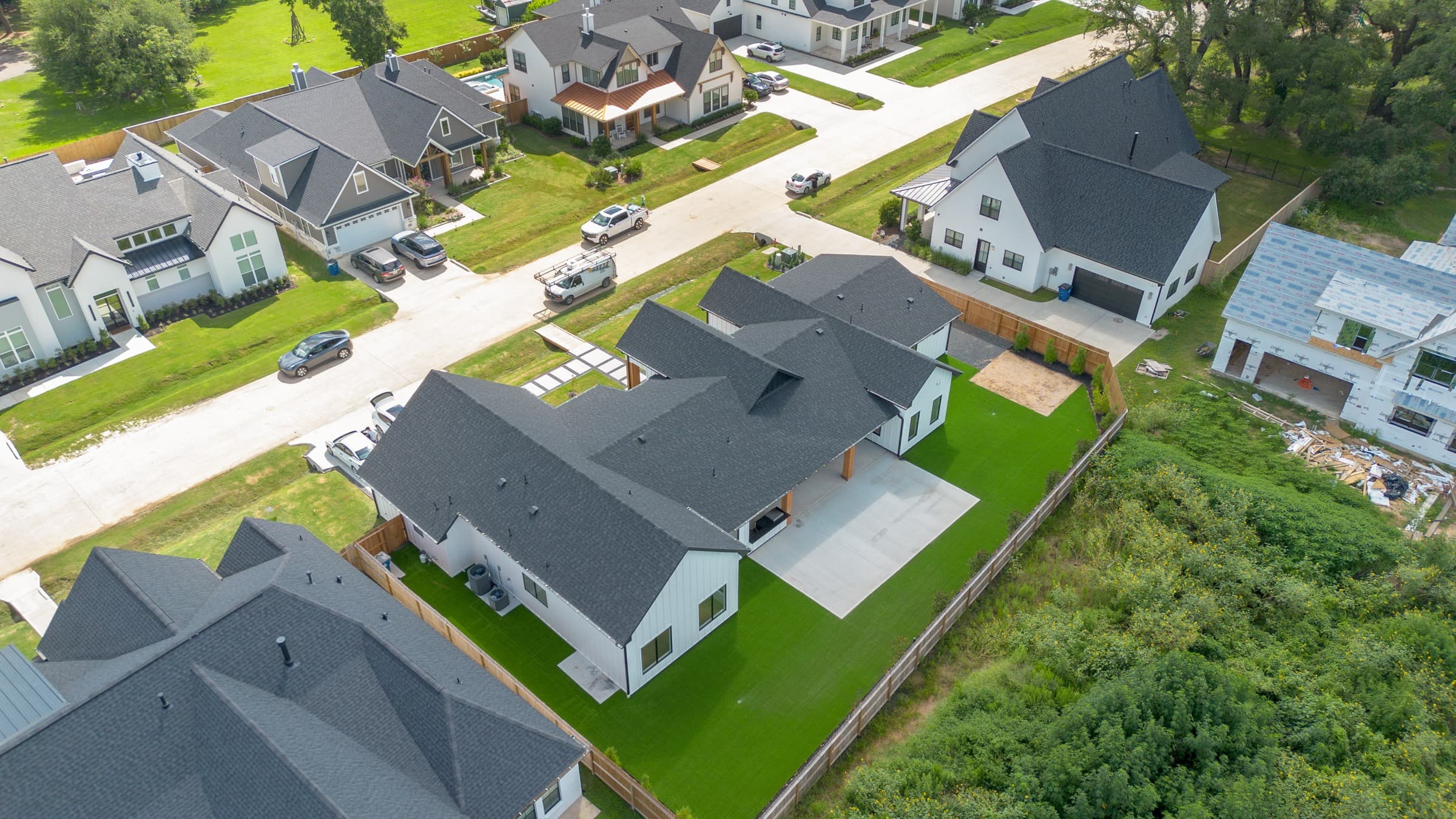 Aerial view of a luxury residential property