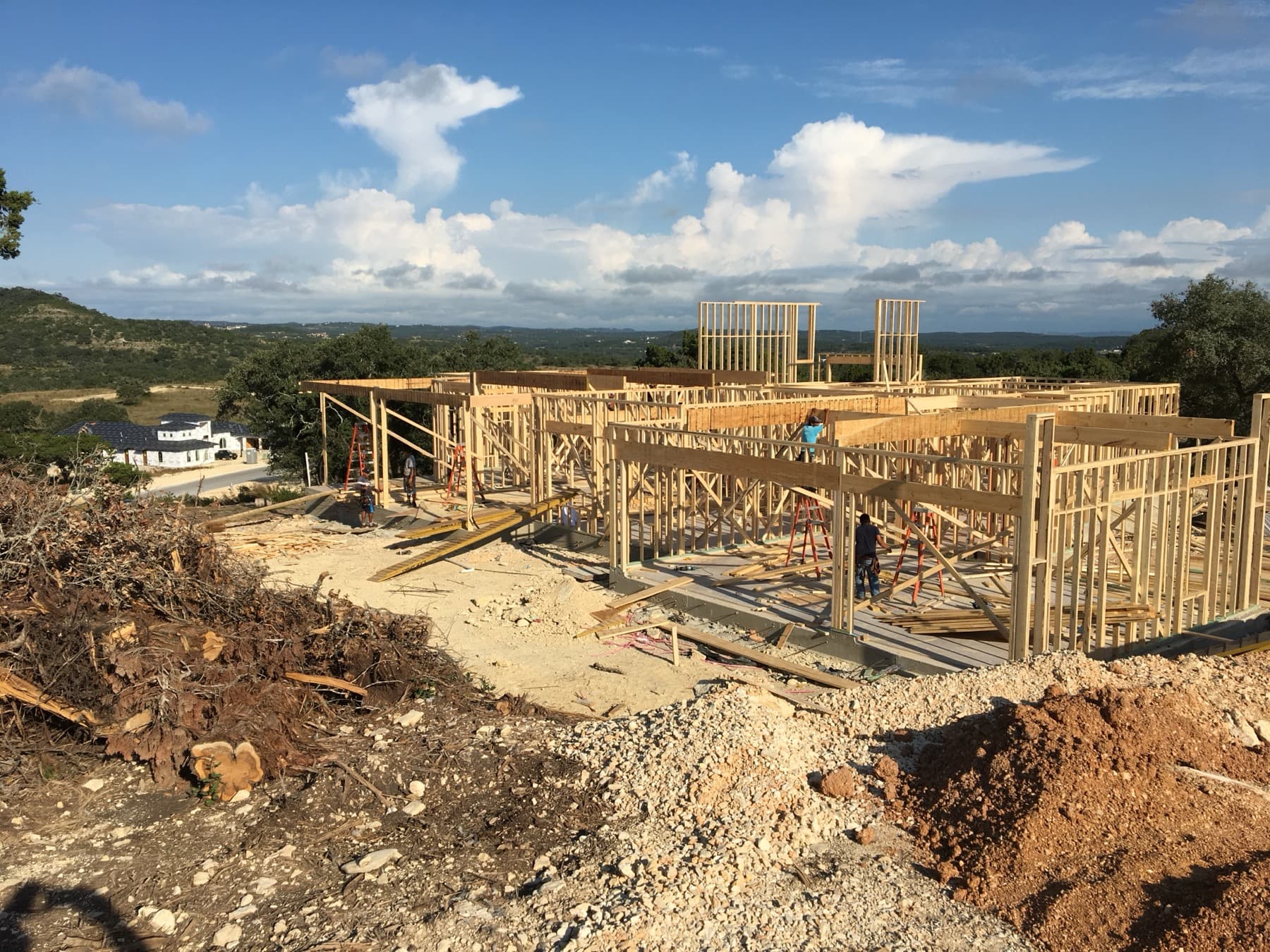 Luxury home construction in progress by MVK Construction